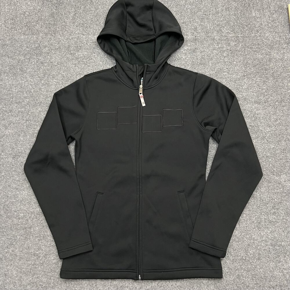 Foursquare Jacket Womens Medium Hooded Full Zip Fleece Lined Polyester FSQ